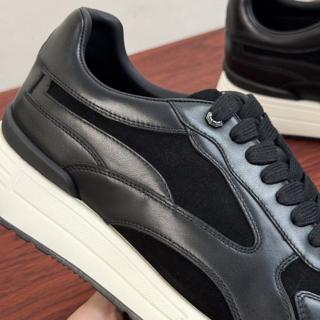 Stefano Ricci Black Paneled Sneakers — detail