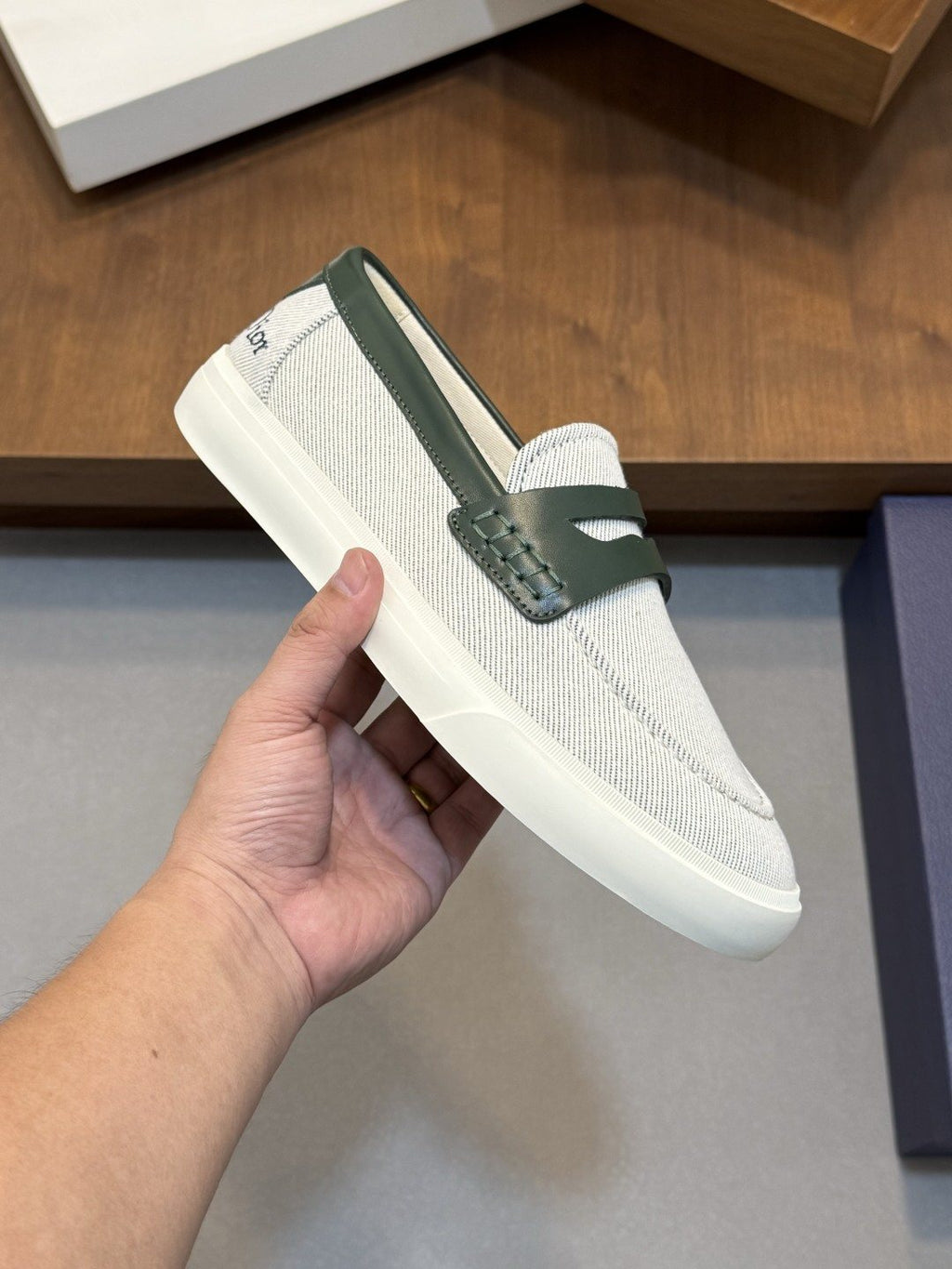 Dior Leather Strap Slip-On Shoes — model