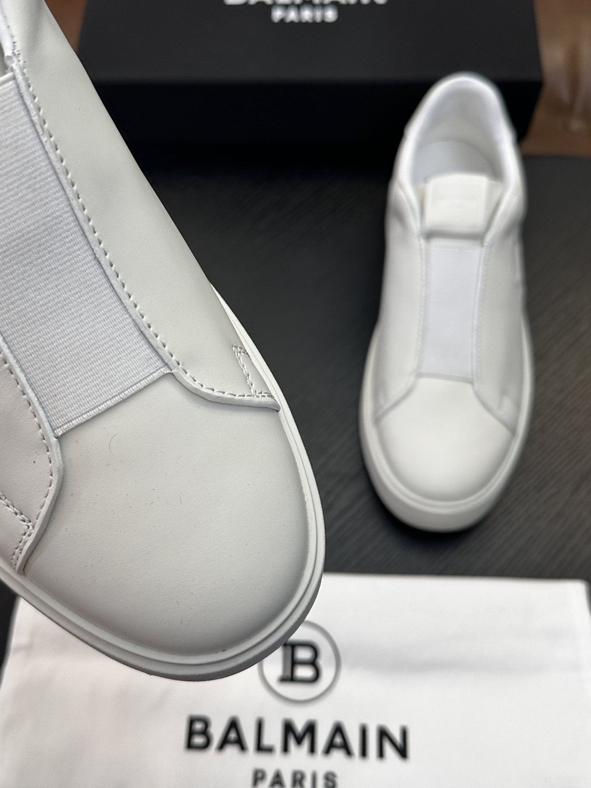 Balmain B-Skate Slip-On Sneakers — side