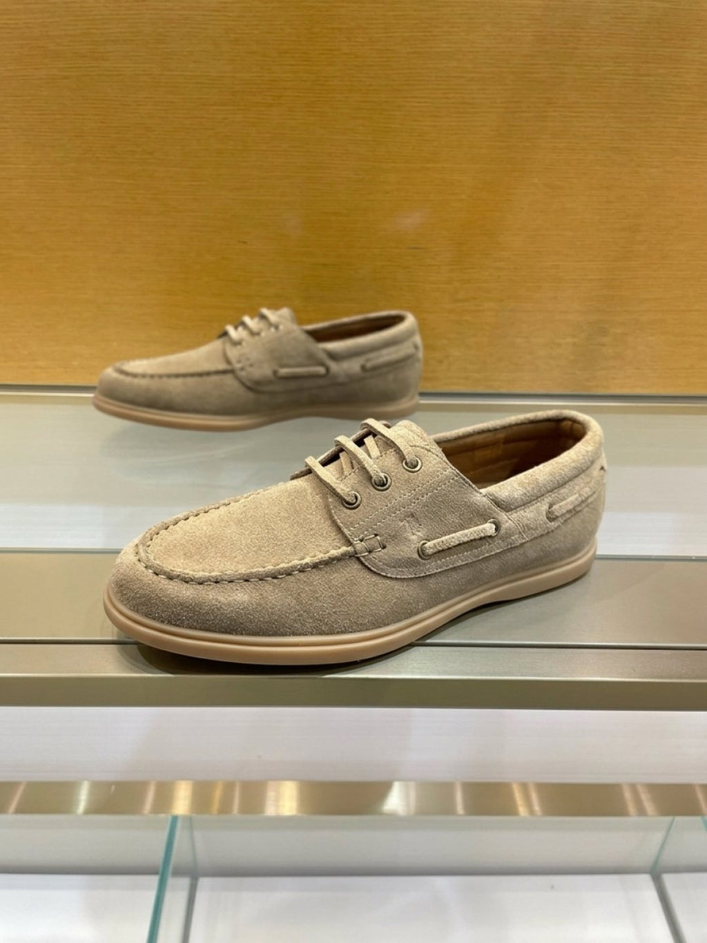 Tod's Navy Blue Boat Shoes — side