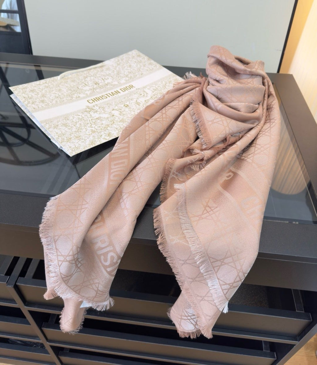 Dior Geometric Fringe Scarf — front